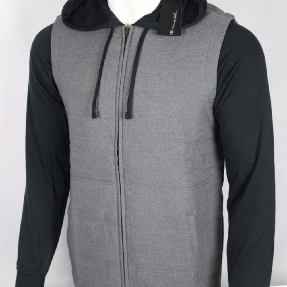 Travis Mathew Scavenger Jacket Hoodie Men’s Size S Heather Dark Grey Zip Up NWT